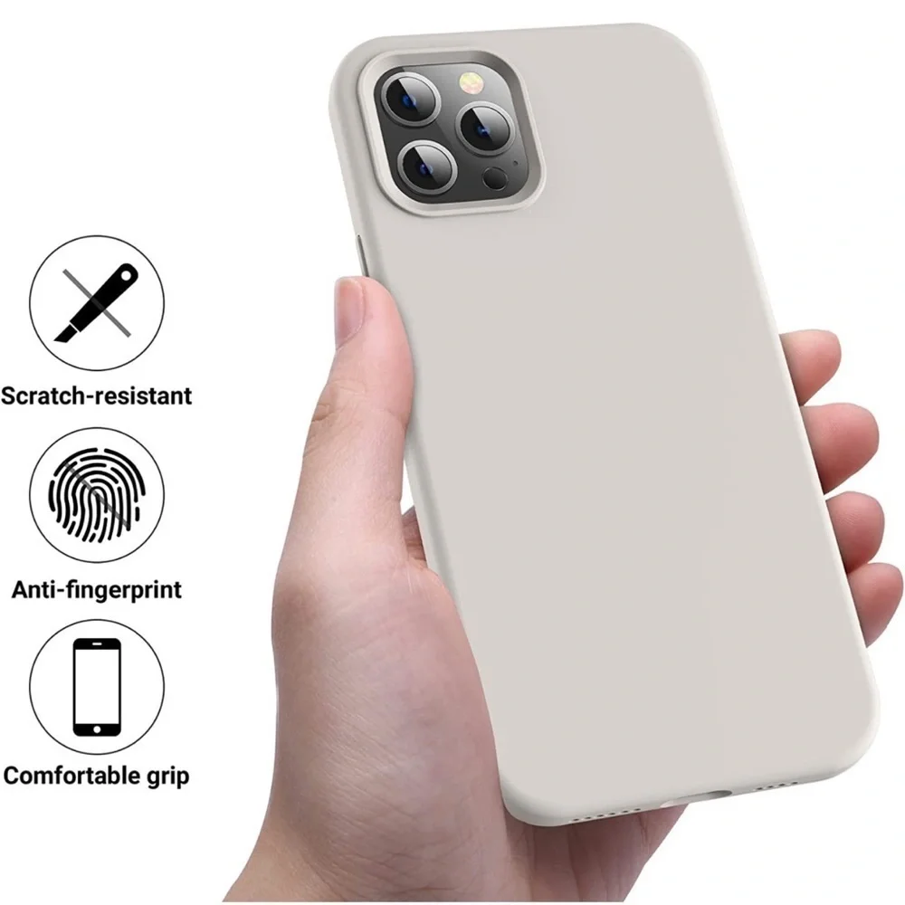 iPhone 12 Pro Max Silicone Phone Case, Stone
